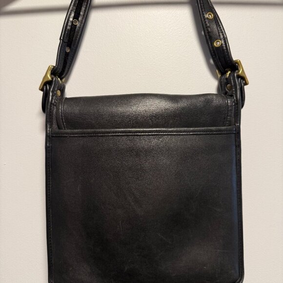 Vintage Coach Bag Black Leather - Picture 7 of 14